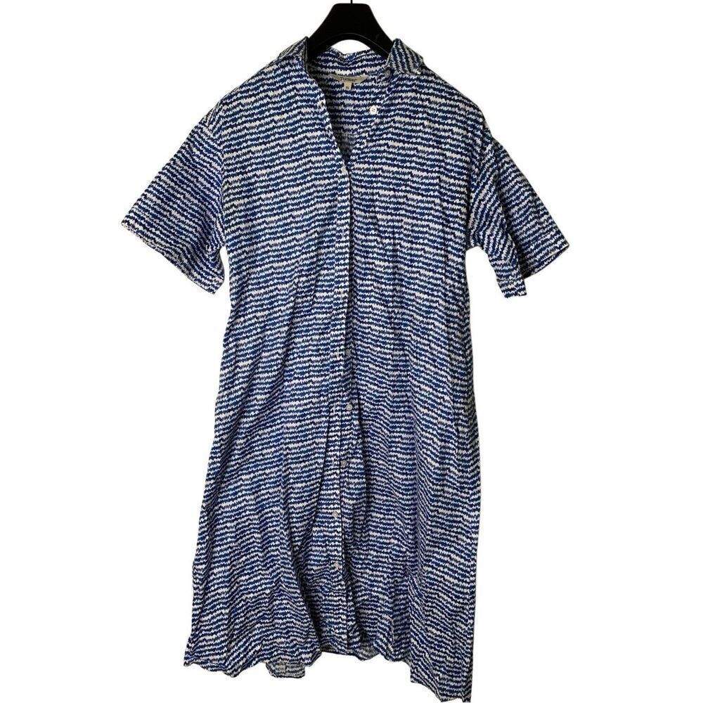 Tucker The Sarah Shirtdress 100% cotton Cobalt Sound women's size XS